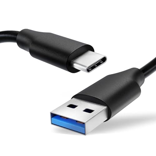 Image of subtel USB Speaker Cable Compatible for Bang & Olufsen BeoPlay A1, A2 Active, BeoLit 17, BeoPlay P2, P6, 1,0m Fast Charging 3A Portable Wireless Bluetooth Speaker Charger Cord PVC - Black