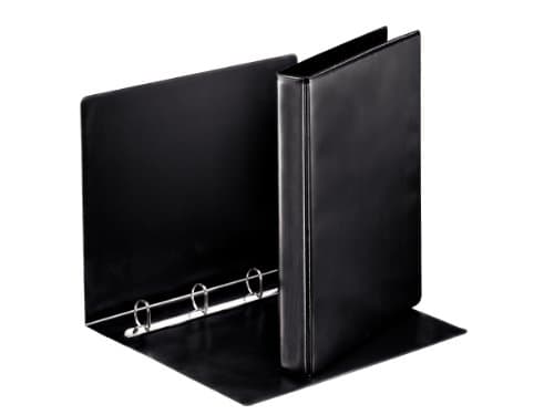 Image of Esselte 4 Ring Binder, PP, Holds up to 190 Sheets, 42 mm Spine, 49733 - A4, Black