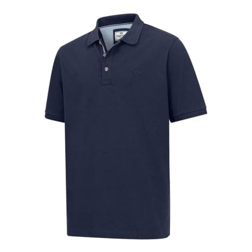 Image of Hoggs of Fife Newton Pique Polo Shirt - Navy 100% cotton, knit for breathability