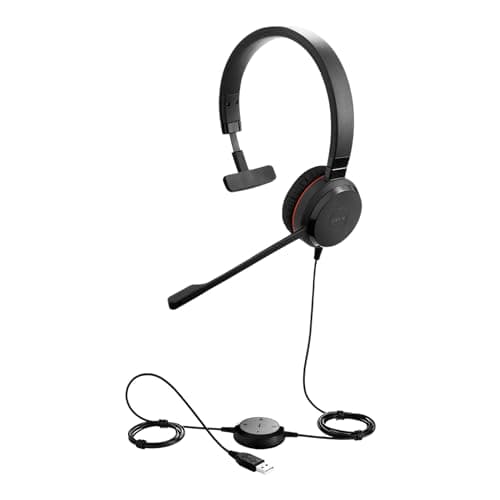 Image of Jabra Evolve 30 II, Microsoft Teams Certified Stereo Corded Headset with Call Control Unit, Noise-cancelling microphone, LED indicators, excellent sound quality - USB-C/A, Black