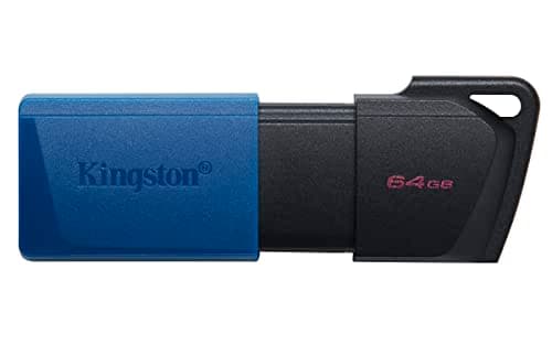 Image of Kingston DataTraveler Exodia M USB 3.2 Gen 1 DTXM/64GB - with Moving Cap (Black + Blue)