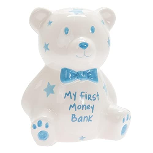 Image of Lesser & Pavey My First Teddy Bank Blue For Savings | Lovely Money Box For Money Saving Challenge | Money Tin or Money Saving Box For Adults | Ideal Money Safe & Piggy Bank For Kids