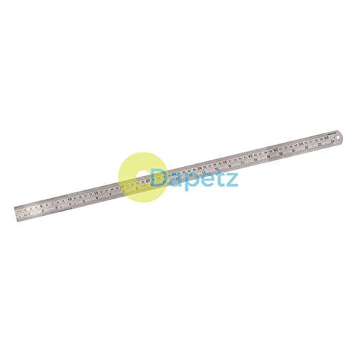 Image of Dapetz ® Stainless Steel Metal Ruler 24" 60cm / 600mm Precision Long Measuring Tool with Dual Side Clear Metric & Imperial Markings Shatterproof Straight Edge with Hanging Hole