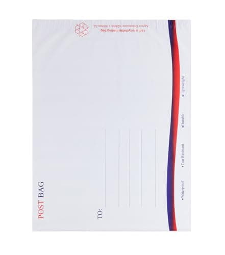 Image of Polythene Postal Mailing Bags Pack of 50 Peal 'n' Seal Post Mail Bags (420mm X 500mm)