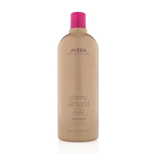 Image of Aveda Cherry Almond Softening Shampoo | Gentle Daily Hair Shampoo | for Normal to Dry Hair | 97% Naturally Derived* | Silicone Free | Iconic Cherry Almond Aroma of Tonka, Orange, Ylang Ylang, 1000ml