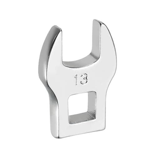 Image of sourcing map Drive Crowfoot Wrench 3/8 Inch 13mm Metric Flare Nut Wrench CR-V Steel Electroplating Open End Crowfoot Wrench for Automotive Repair Mechanics, Bright Silver