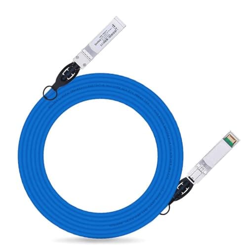 Image of ipolex 10G SFP+ Copper Cable, Blue SFP+ DAC, 10GBASE-CU Direct Attach Copper Cable, 10Gb/s Passive Twinax Cable Compatible for Cisco, Ubiquiti, Meraki, Mikrotik, Intel and more. 3-meter, 1-Pack.