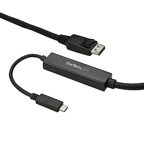 Image of StarTech.com 9.8ft/3m USB C to DisplayPort 1.2 Cable 4K 60Hz - USB-C to DisplayPort Adapter Cable - HBR2 USB Type-C DP Alt Mode to DP Monitor Video Cable - Works w/ Thunderbolt 3 - Black (CDP2DPMM3MB)