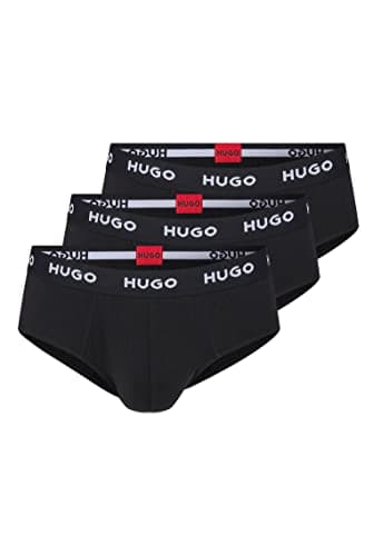 Image of HUGO Men's HIPBRIEF TRIPLETPACK Briefs, New-Black1, L (Pack of 3)