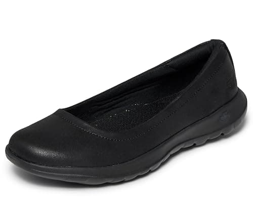 Image of Skechers Women's Go Walk Lite - Gem Closed Toe Ballet Flats, Black Black Textile Trim Bbk, 5 UK