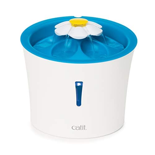 Image of Catit Flower Drinking Fountain with LED Nightlight and Petal Top,White