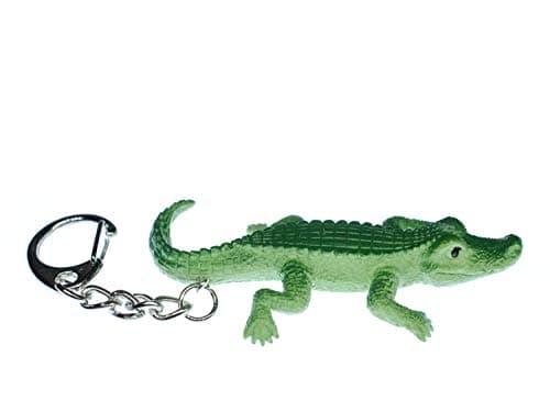 Image of Miniblings Crocodile Key Ring Chain Zoo Rubber