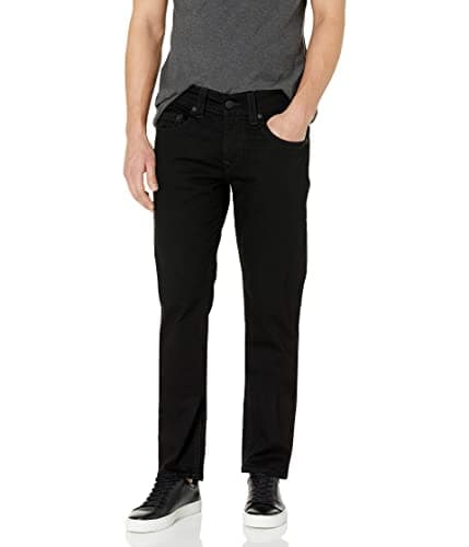 Image of True Religion Men's Geno Slim Fit Straight Leg Jean, 2sb Body Rinse Black, 34