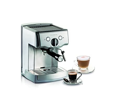 Image of Ariete 1324 Metal Espresso Machine Coffee Maker, Powder or Pods, Hot Water Dispenser and Milk Frother for Barista Style Teas and Coffees, Without Grinder
