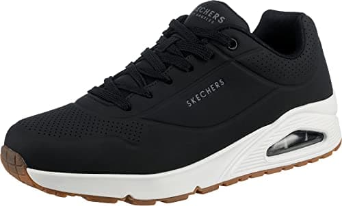 Image of Skechers Men's Uno Stand on Air Sneaker, Dark Black Durabuck Trim, 7 UK
