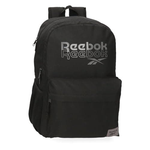 Image of Reebok Melbourne School Backpack, Adaptable to Trolley, Black, 31 x 44 x 15 cm, Polyester by Joumma Bags