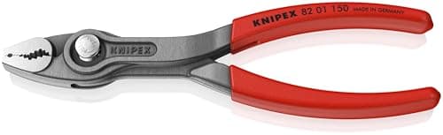 Image of KNIPEX 82 01 150 TwinGrip Front and Side Grippers PVC sheaths Non-Slip Grey atramentized 150 mm