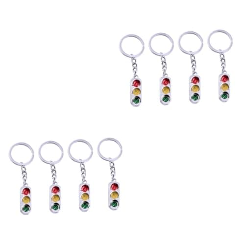 Image of GALPADA 8pcs Metal Traffic Light Key Chain Decorative Pendant Signal Lamp for Backpack Carabiner Keyring Key Hanging Ornament Organizer