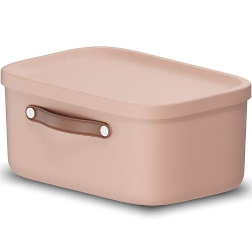 Image of Rotho Maloja Storage box 12 l, Plastic (PP recycled), 12 (39.5 x 26.5 x 17.7 cm), Pink