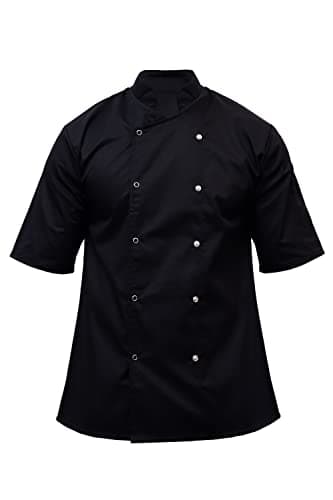 Image of Perkin Black Chef Jackets Professioanl Chef Jacket (Short Sleeves, Large)