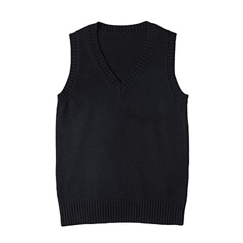 Image of Tidecc Women Sweater Vest Ladies Sleeveless V Neck Knitted Cami Sweater Pullovers 12 Colors Black