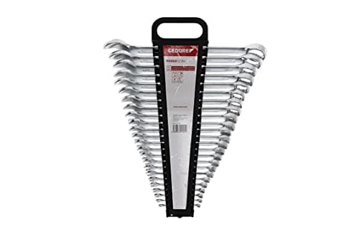 Image of Gedore Red Combination Spanner Set, 24 Pieces, SW 6-32, Chrome Vanadium Steel, Silver