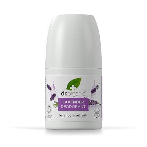 Image of Dr Organic Lavender Deodorant, Aluminium Free, Mens, Womens, Natural, Vegan, Cruelty-Free, Paraben & SLS-Free, Recycled & Recyclable, Certified Organic, 50ml, Packaging may vary