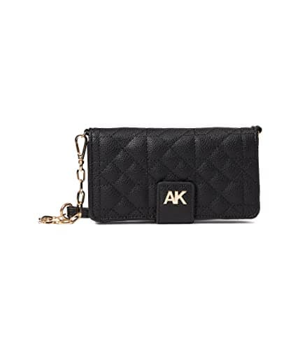 Image of Anne Klein Quilted Wallet On A Chain Black One Size, Black, One Size