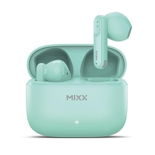 Image of Mixx StreamBuds Switch A7 Silicone-Free True Wireless Earbuds – Bluetooth 5.4 In-Ear Headphones with USB-C Charging Case, 18H Playtime, Quick Charge, Touch Controls, Voice Assistant,(Green)
