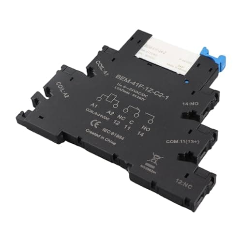 Image of Tixiyu Ultra Thin DC Control AC Relay Module for Power Distribution Equipment, Compact DIN Rail Mount Solid State Relay 6A 6‑24V