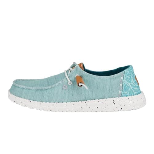 Image of HEYDUDE Wendy Htherslubtrop Womens Canvas Blue 4 UK