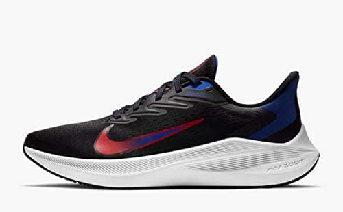 Image of Nike Zoom Winflo 7 Mens Running Trainers CJ0291 Sneakers Shoes (UK 11 US 12 EU 46, Black Chile red Racer Blue 006)