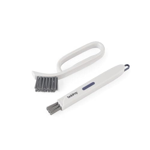 Image of Beldray Deep Clean Crevice Brush & Scraper – Detailing Set, Large Track Brush for Tiles & Grout, Small Groove Cleaner for Window Seals & Sinks, Reversible Scraping Tool for Collecting Dirt