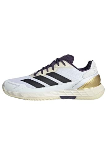 Image of adidas Men's Defiant Speed 2 Tennis Shoes, FTWR White/core Black/Aurora Plum, 9.5 UK