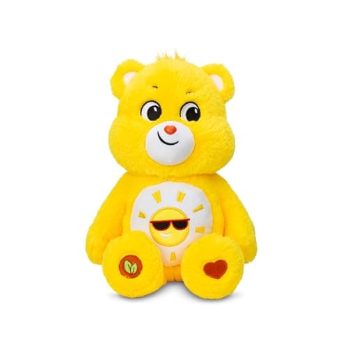Image of Care Bears | Funshine Bear 35cm Medium Plush | Collectable Cute Plush Toy, Cuddly Toys for Children, Soft Toys for Girls and Boys, Cute Teddies Suitable for Girls and Boys Ages 4+ | Basic Fun 22087
