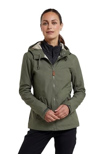 Image of Mountain Warehouse Iona Womens Water Resistant Softshell Jacket - Breathable, Lightweight - For Spring Summer Khaki Women's Size 12