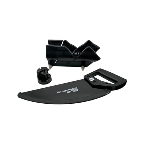Image of PBP PipeLagger Pro Complete Kit - Pipe Insulation Mitre Tool 33-85mm Insulation Saw Plus Sharpener (Black Mitre Tool & Pro Insulation Saw)