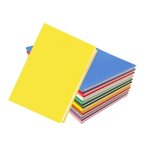 Image of Janrax Pack of 10 A4 160 Pages 8mm Ruled Assorted Colour Casebound Notebooks