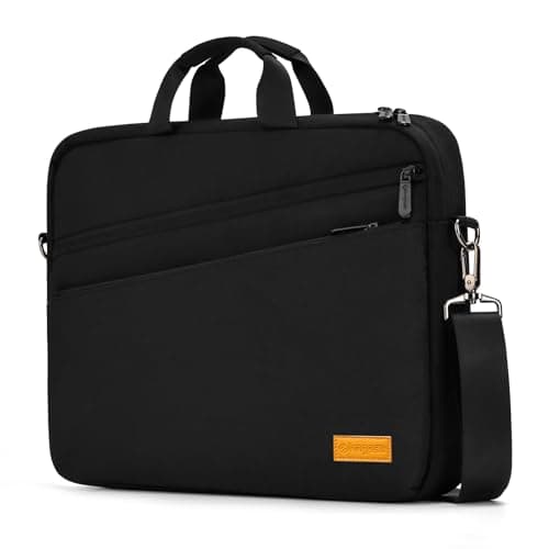 Image of bagasin 15 15.6 16 inch Laptop Computer PC Shoulder Bag Carrying Case, Water-Repellent Fabric Briefcase, Lightweight Toploader, Business Casual or School