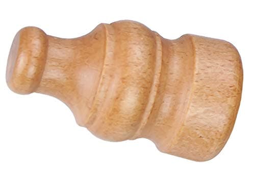 Image of IANPAV Wooden finials 28mm Classic, 2Pc, Light Oak,