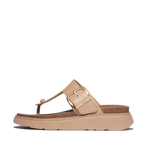 Image of Fitflop GEN-FF BUCKLE LEATHER TOE-POST SANDALS