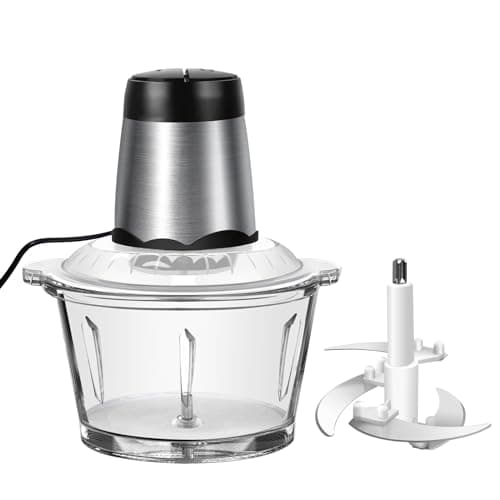 Image of 2L Meat Grinder Electric Multi Blender, Food Chopper Fruit & Vegetable Processor Meat Grinder with 4 bi-Level Blades for Meat Vegetable Fruit, 2 Speeds