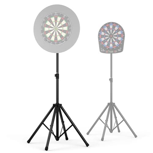 Image of KOTO - Quadpod Multi Dart Board Stand for Dartboard, Portable Foldable Dartboard Stand for Sisal and Electronic Dartboards, Height Adjustable, Stable and Easy to Set Up