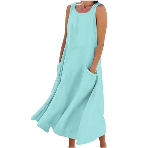 Image of Dresses for Women UK Leather, Made in Italy Dresses for Women UK, Party Dresses for Women UK, Cotton Knee Length Summer Dresses for Women UK Holiday,