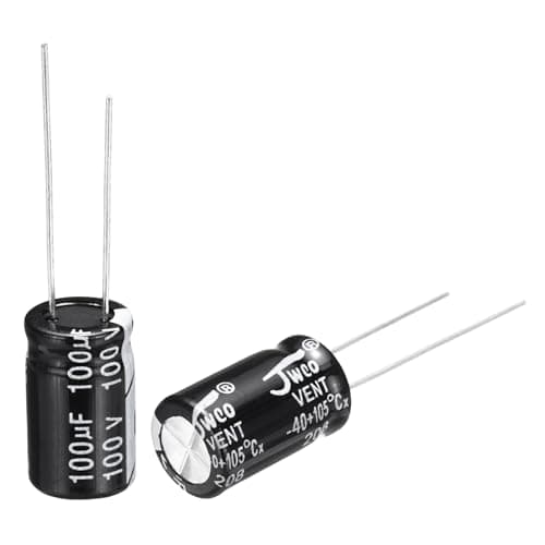 Image of sourcing map 100uF 100V 10x16mm Electrolytic Capacitor, Radial Leads Aluminum Capacitors for TV, LCD Monitor, VCD, 10Pcs