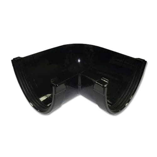 Image of Flo Plast Xtraflo 170mm Industrial Gutter 90° Angle Black 170mm x 108mm RAX1.BL - High Capacity Rainwater System Corner Fitting
