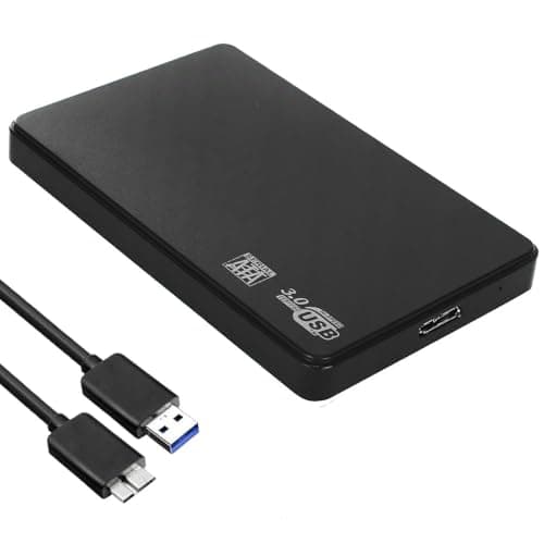 Image of Sh. 2.5 inch External Hard Drive Enclosure USB 3.0 to SATA SSD HDD Caddy, SSD Reader, 5Gbps UASP Supported, Portable HDD SSD Case Compatible with Laptop/PC/PS4/Xbox, Black