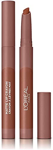 Image of L'Oreal Paris Nude Lipstick, Infallible Very Matte Lip Crayon, Smudge Proof, Enriched with Jojoba Oil and Vitamin E, Comfortable Lasting Feel, Shade: 104 Tres Sweet