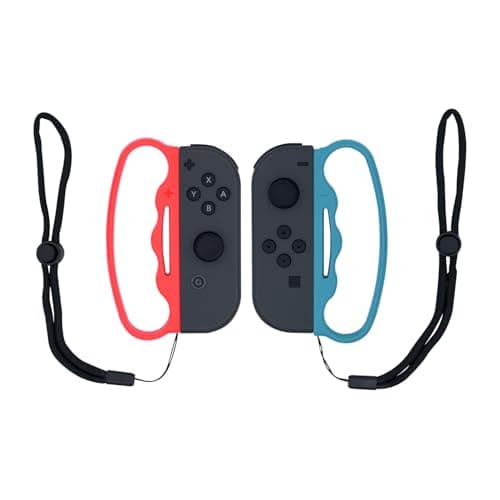 Image of Mcbazel Boxing Grip with Hand Straps for NS Switch/Switch OLED Joy-Con Fitness Boxing Game Blue and Red(Not for Switch 2)