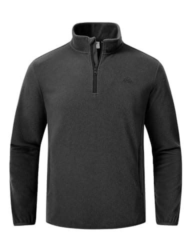 Image of YSENTO Mens Fleece Jacket Half Zip Micro Fleece Lightweight Warm Winter Outdoor Hiking Walking Tops(Grey,XL)